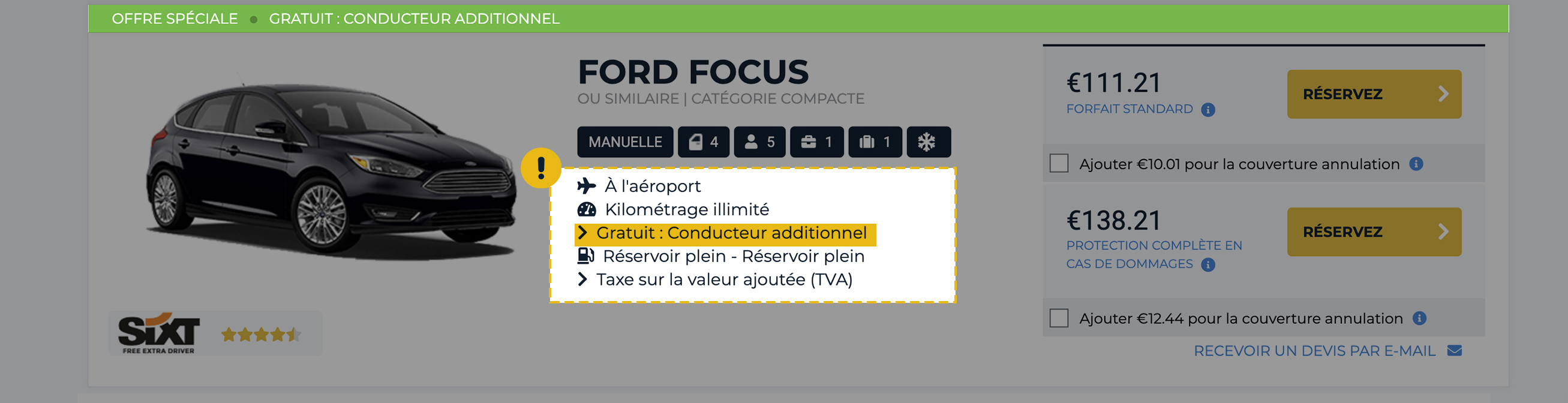 Nos offres pour tout conducteur supplémentaire gratuit